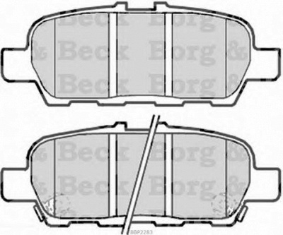 BORG & BECK bbp2283 -  Комплект тормозных колодок, дисковый тормоз